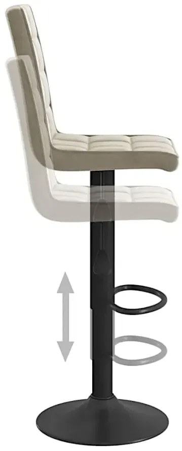 Zestaw dwóch jasnoszarych hokerów z oparciem A6-K23