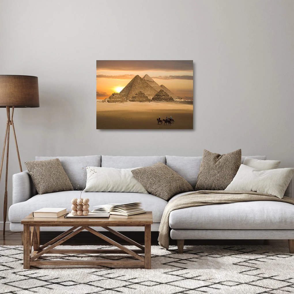 Obraz na szkle - Piramidy (70x50 cm)