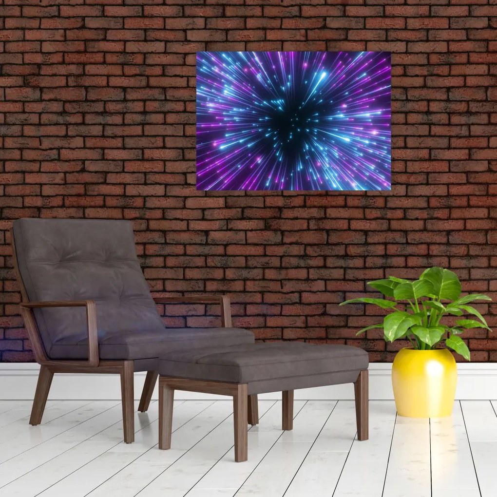 Obraz - Neonowa przestrzeń (70x50 cm)