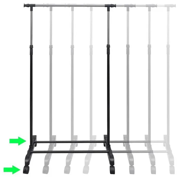 Regulowany Zestaw Wieszaków Na Kółkach D8-G91