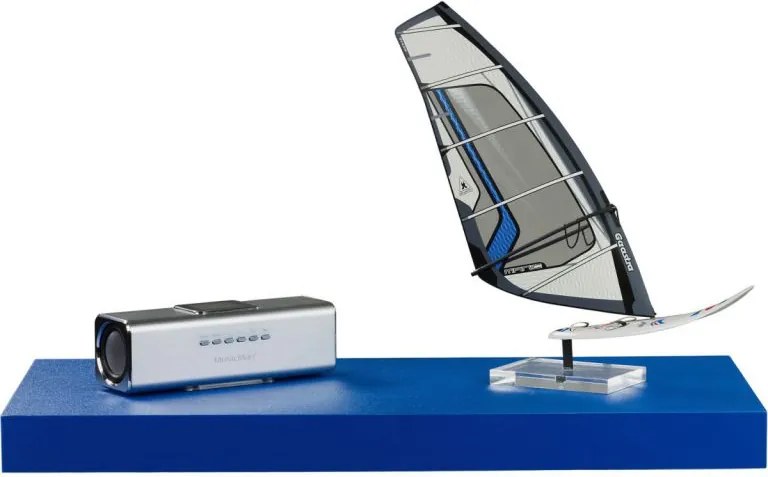 Półka ścienna STILISTA Volato wolnowisząca niebieska, 70 cm