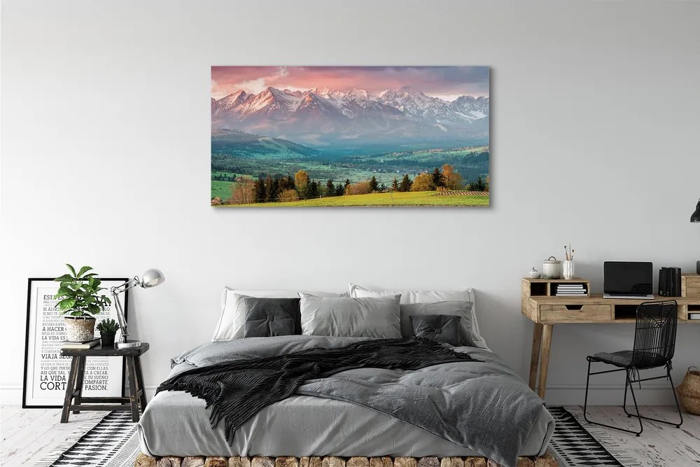 Obraz drukowany na płótnie Góry i Pola