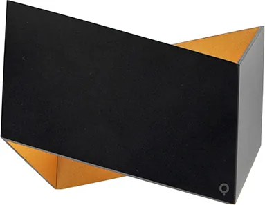 Designerska lampa ścienna czarna ze złotem - Fold