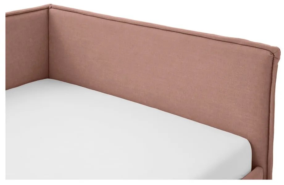 Różowe narożne łóżko dziecięce ze schowkiem 140x200 cm Fun – Meise Möbel