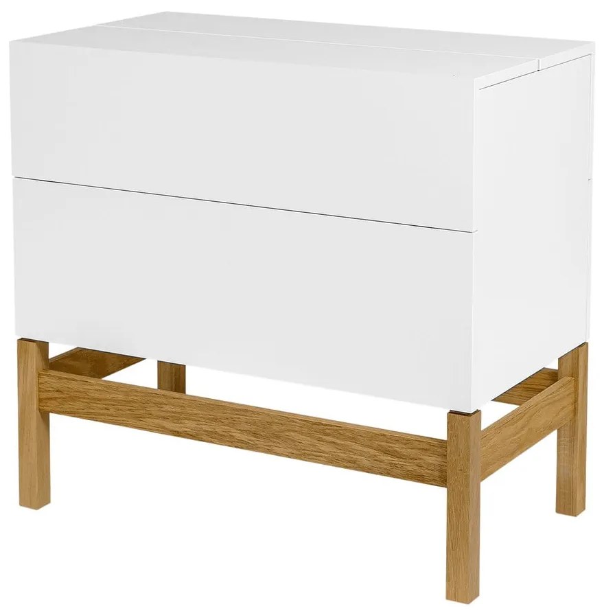 Biały barek na naturalnymi elementami 75x70 xm Woodman Grande