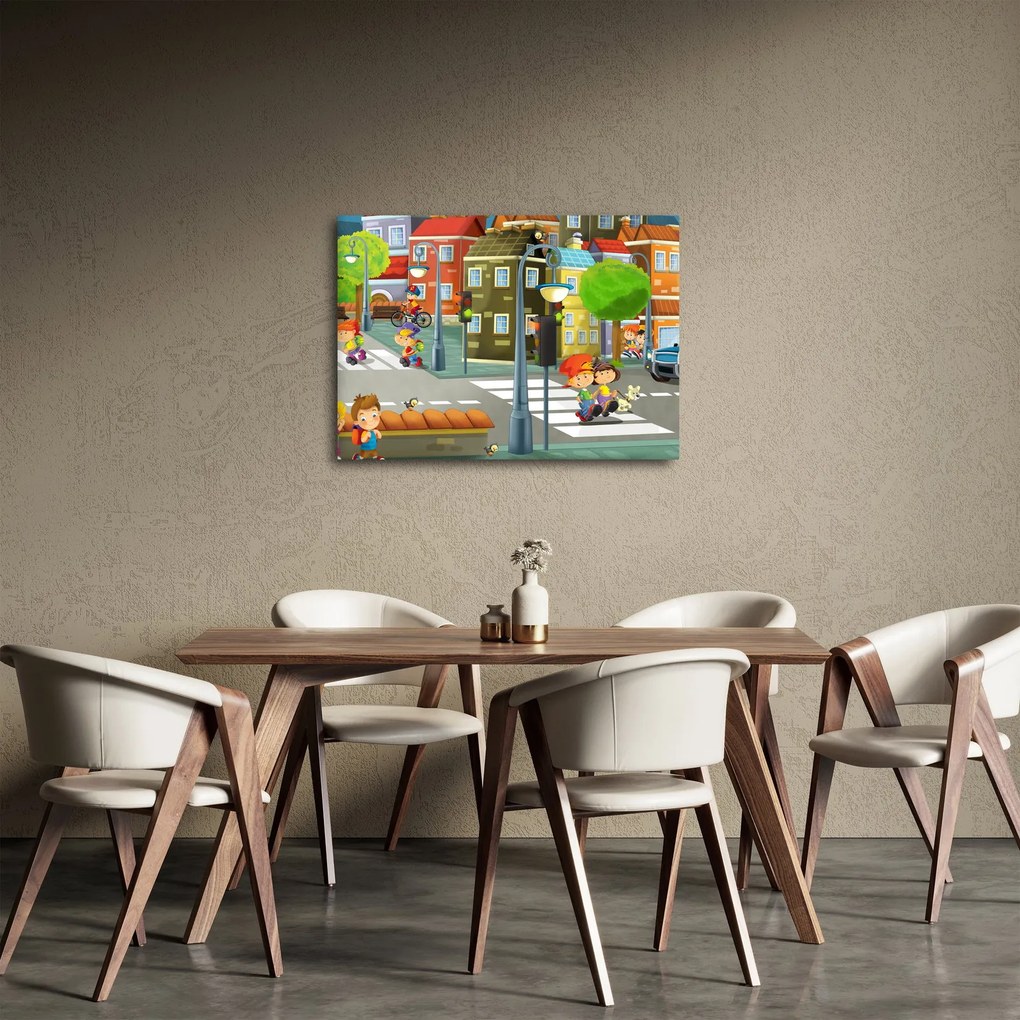 Obraz - Dziecięce miasteczko (70x50 cm)