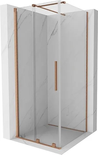 Mexen Velar kabina prysznicowa rozsuwana 110 x 110 cm, transparent, miedź szczotkowana - 871-110-110-01-65