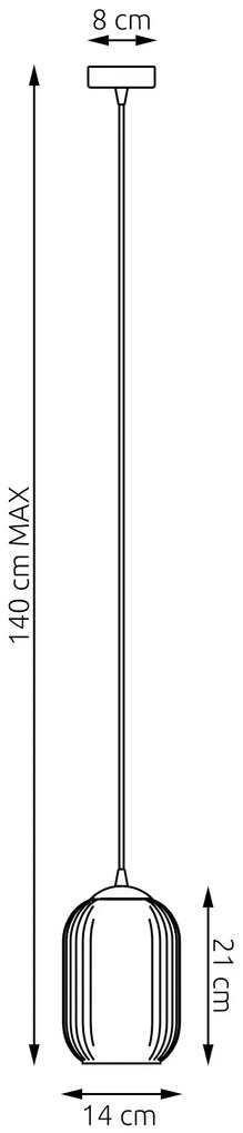 Pojedyncza regulowana lampa wisząca - 4X D161 F5-L28