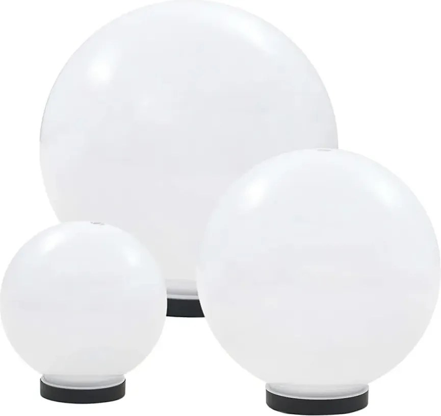 Zestaw 3 okrągłych lamp ogrodowych LED - 3X O013 N2-H60