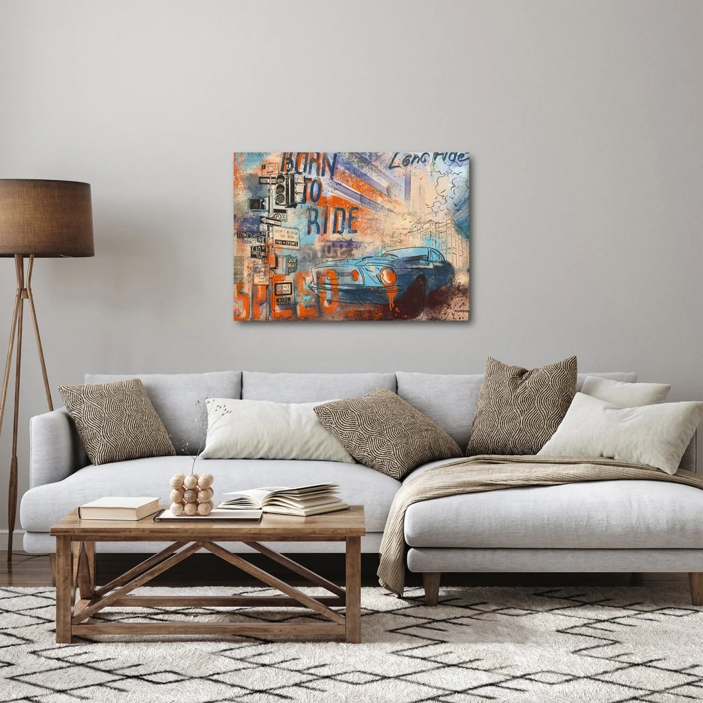 Obraz - Urodzony by jeździć (70x50 cm)
