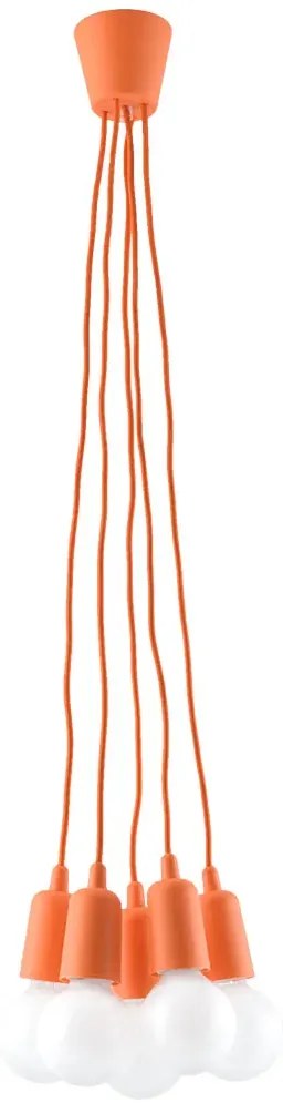 Pomarańczowa industrialna lampa wisząca - 3X EX543 C0-T34