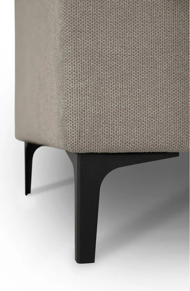 Jasnobrązowy narożnik z tkaniny szenilowej (prawostronny/z szezlongiem) Fabian – Scandic