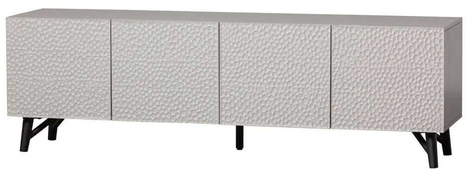 Jasnoszara szafka pod TV z litego drewna mango 185x56 cm Carved – BePureHome