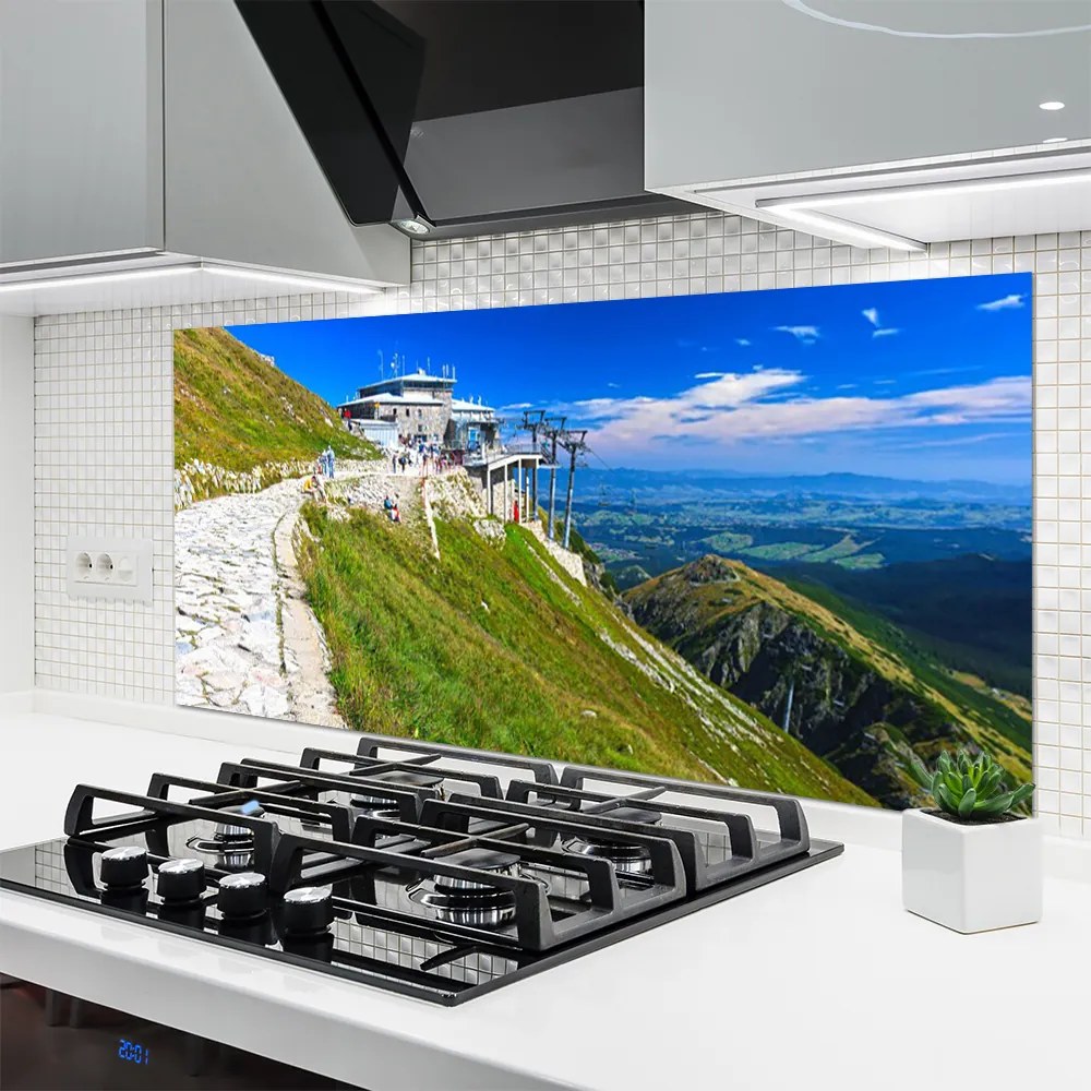 Szkło do Kuchni na Ścianę Kręta Górska Ścieżka