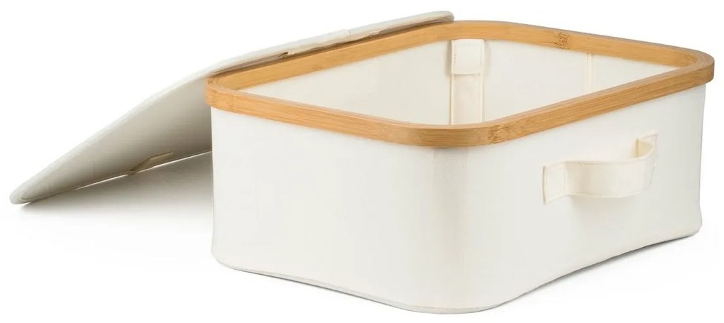 Pojemnik do przechowywania G21 40 x 30 x 15 cm, bambusowy z pokrywką, beżowy