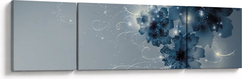 Obraz - Delikatne kwiaty (170x50 cm)
