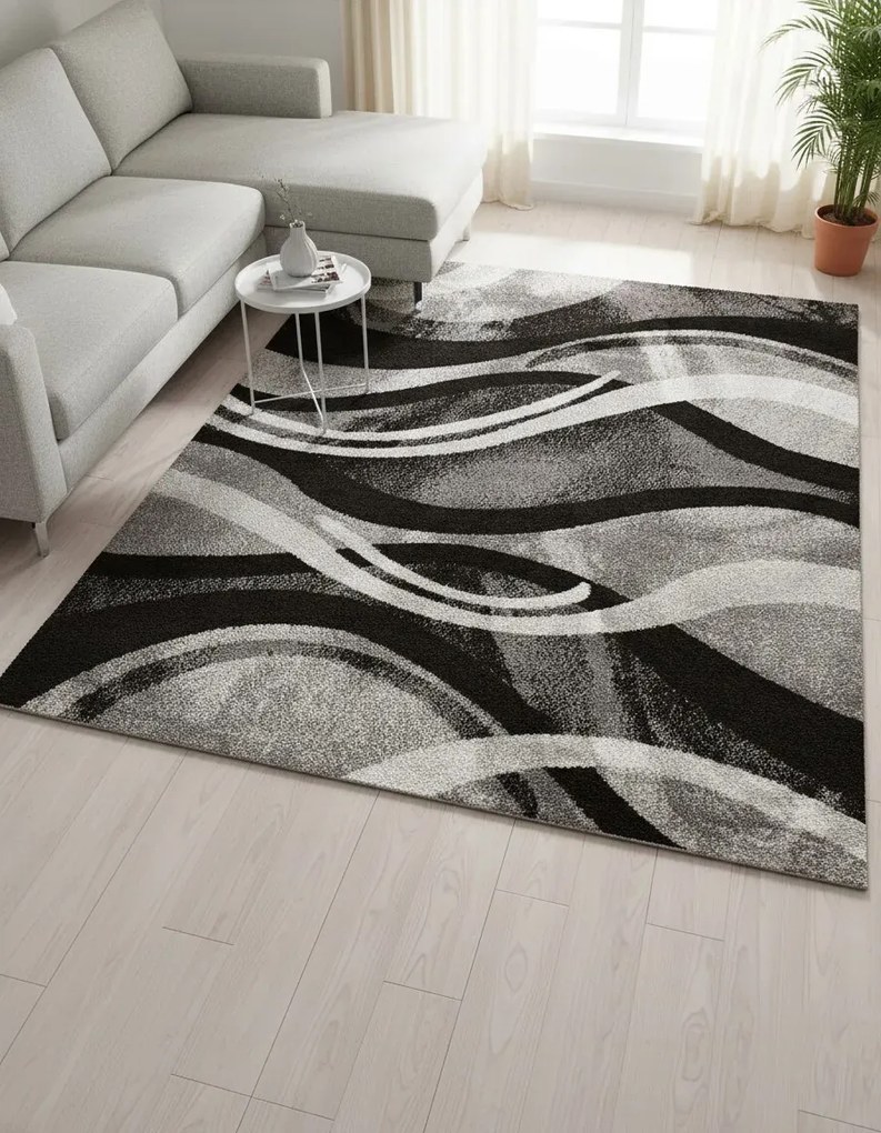 Szary elegancki dywan do sypialni S4-W63