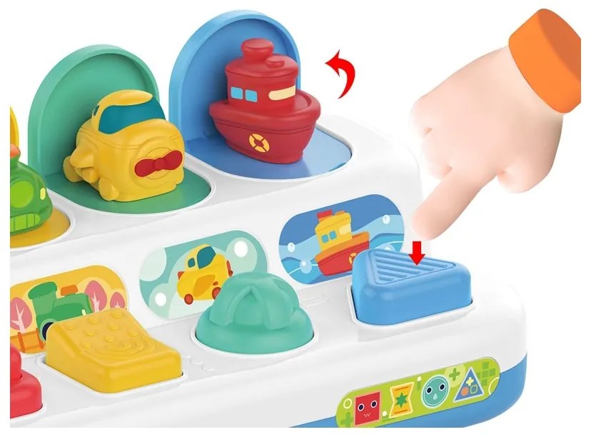 Woopie baby zabawka edukacyjna wyskakujące pojazdy pop-up