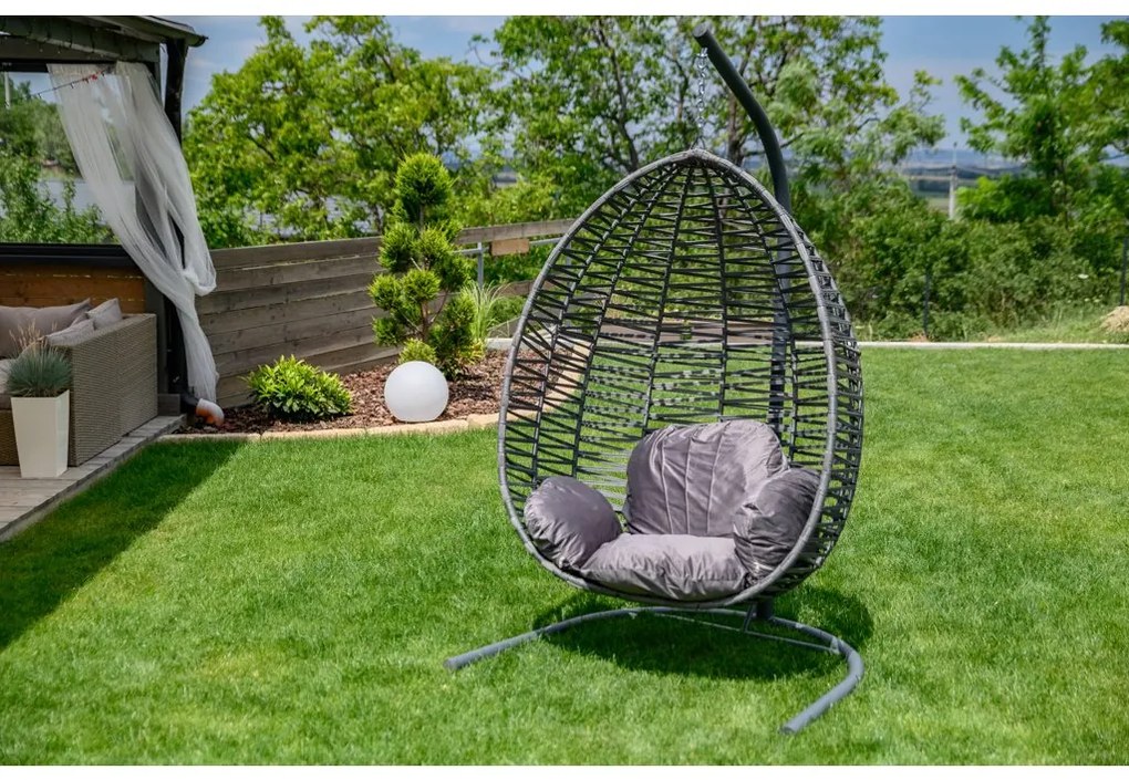 PROMOCJA Jasnoszary wiszący fotel bez stojaka NARS II klasa jakości