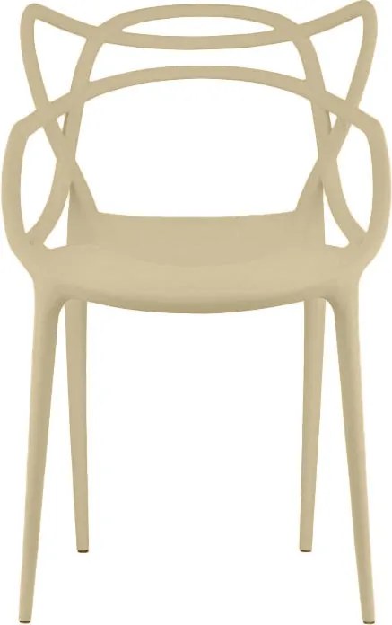 PROMOCJA Beżowe plastikowe krzesło KATO II. jakość