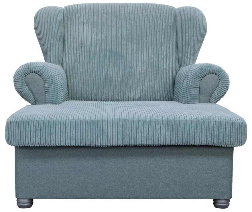 Szaroniebieski sztruksowy szezlong Lord – Ropez