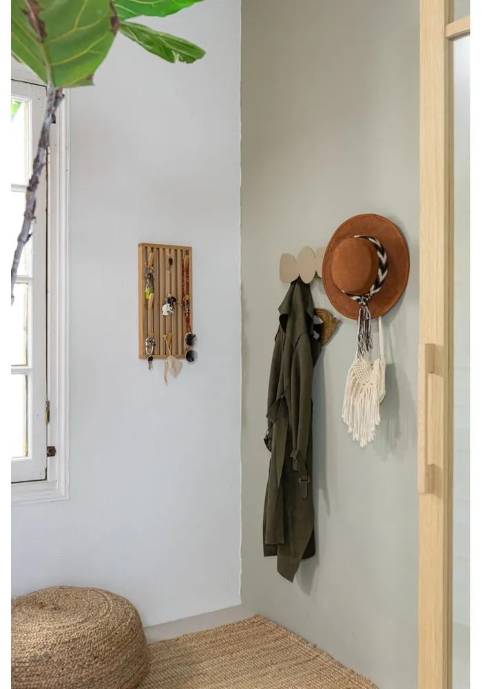 Beżowy metalowy wieszak ścienny 58 cm Tumulo – Spinder Design