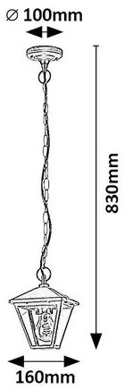 Rabalux 7149 zewnętrzna latarnia wisząca Paravento, antracyt