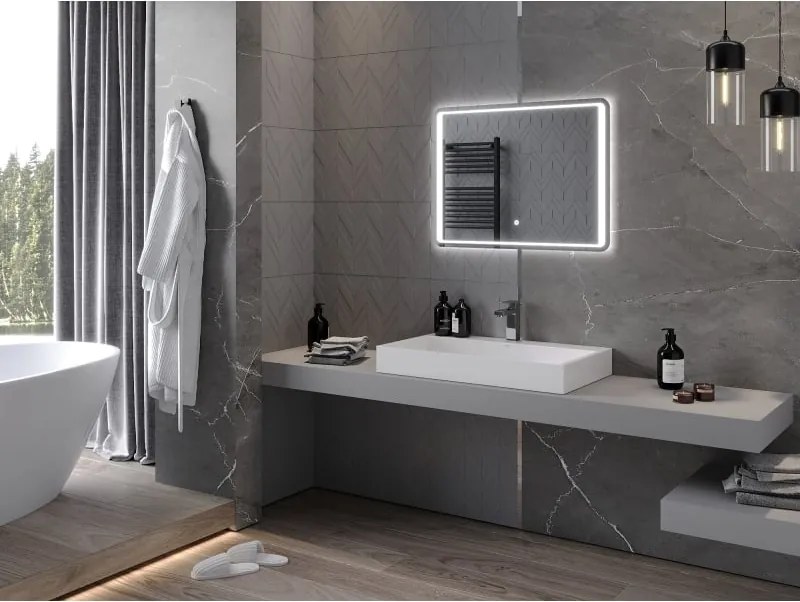 Mexen Zusa lustro łazienkowe podświetlane 80 x 60 cm, LED 6000K, antypara - 9808-080-060-611-00