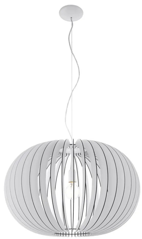 Eglo 95034 - Lampa wisząca na linku STELLATO 1xE27/60W/230V śr. 70 cm biała