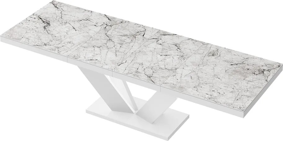 Stół z marmurowym blatem w połysku Viva 2 Hubertus