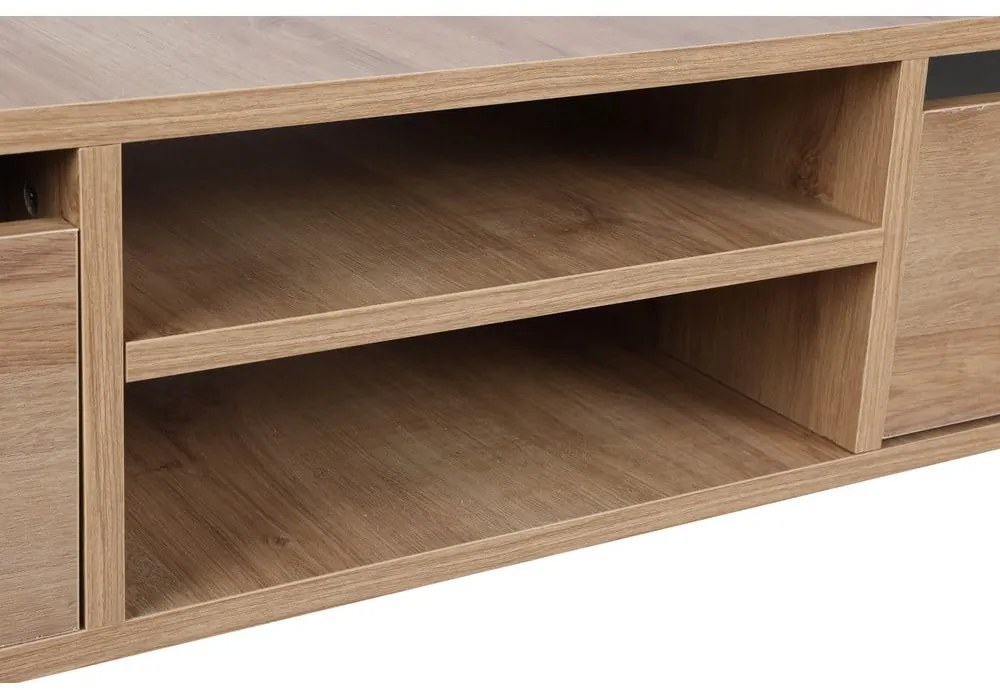 Szafka pod TV w dekorze dębu w naturalnym kolorze 180x30x25 cm Rust – Kalune Design