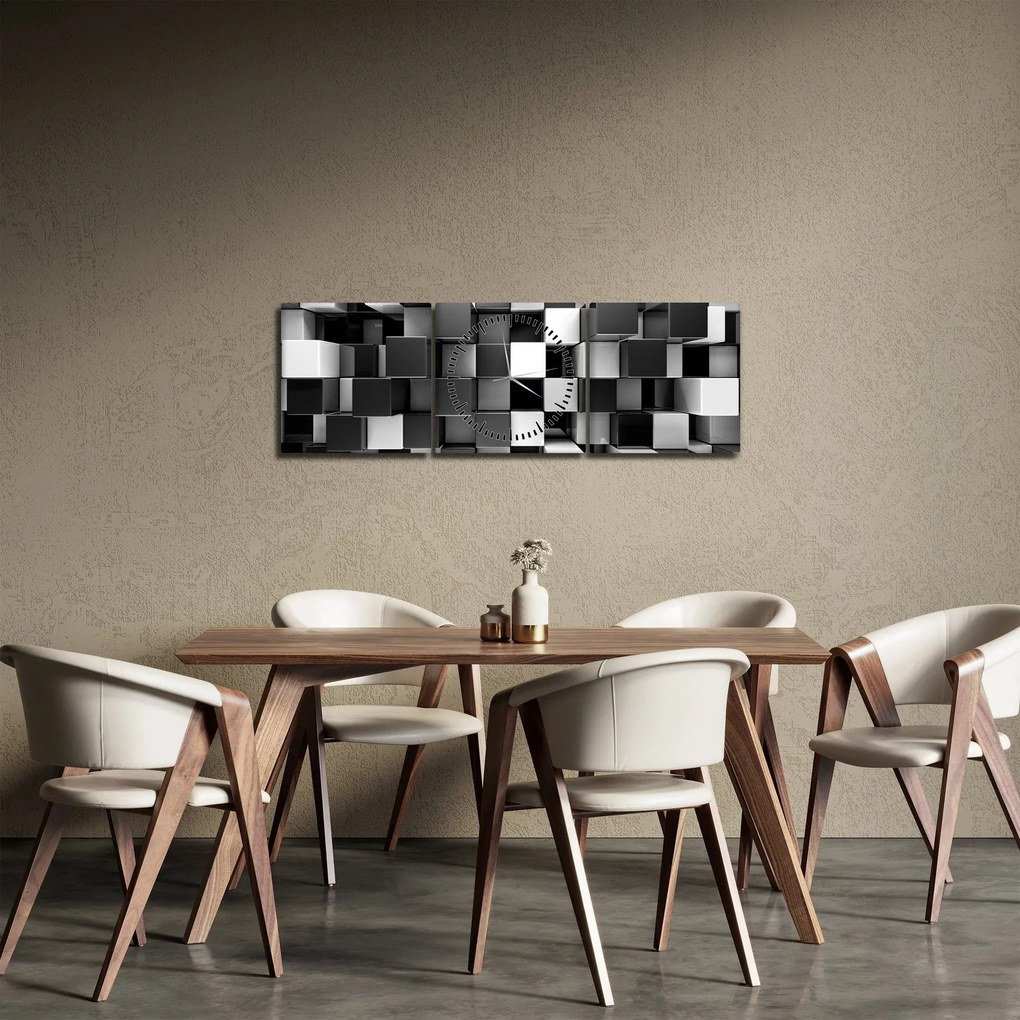 Obraz - Kości (z zegarem) (90x30 cm)