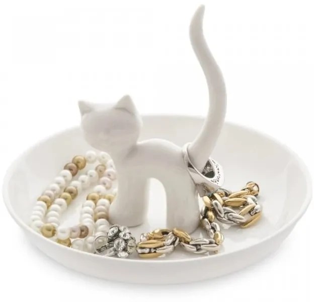 Porcelanowy stojak na biżuterię Cat – Balvi