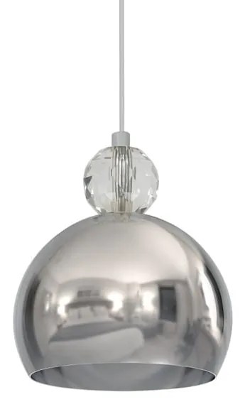 Lampa Wisząca Srebrna Kula Pojedyncza TOLEDO 1xE27