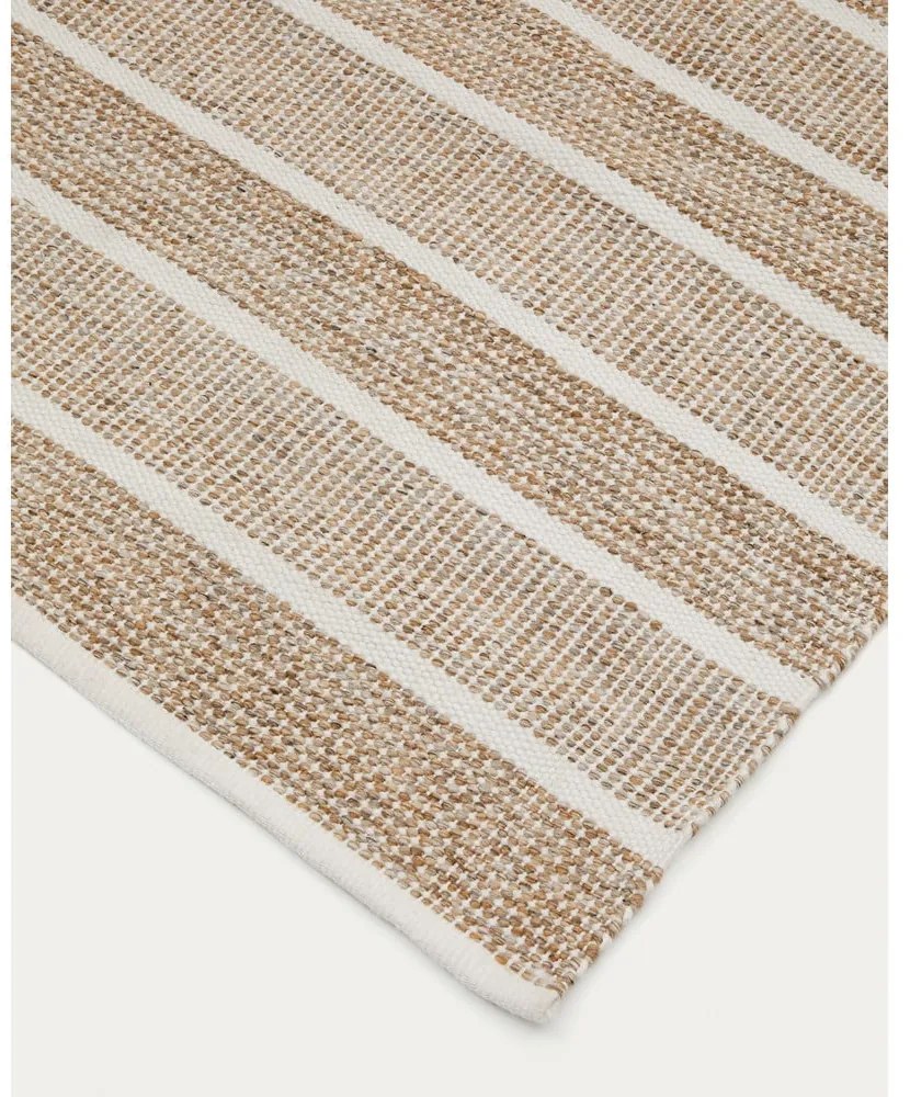 Beżowy dywan odpowiedni na zewnątrz z włókien z recyklingu 200x300 cm Desni – Kave Home