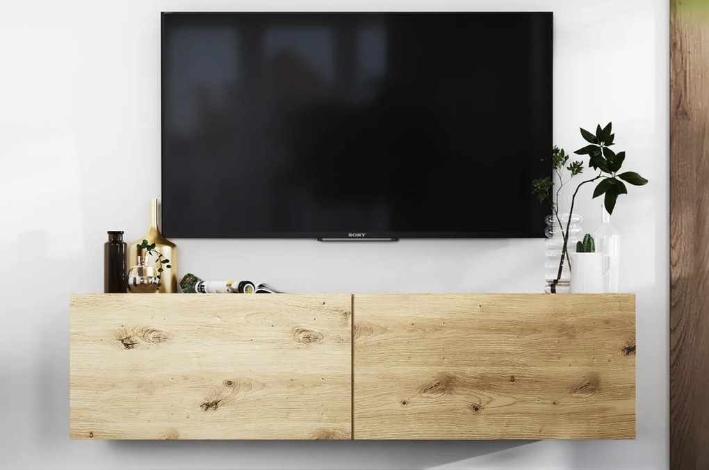 Dwudrzwiowa szafka RTV wisząca Enjoy dąb artisan
