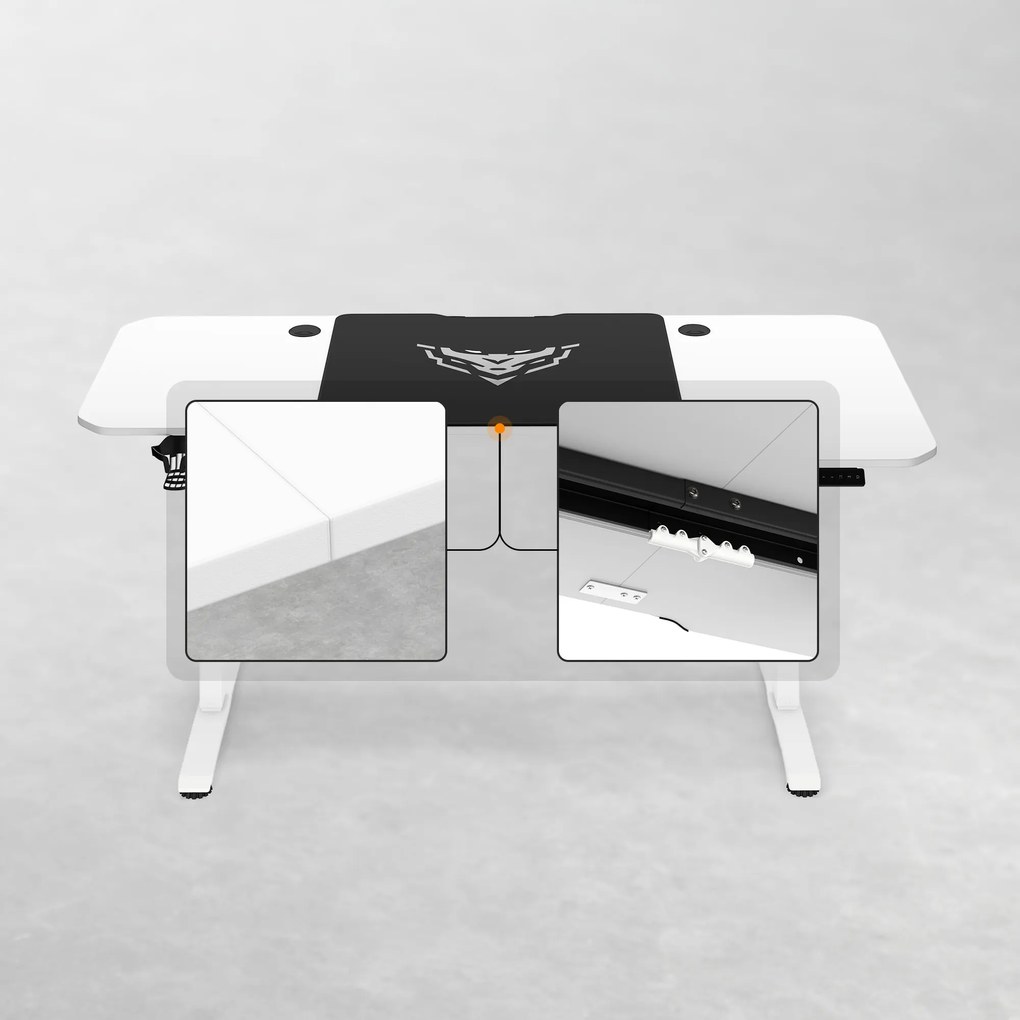 Biurko z regulacją wysokości DIABLO X-TENSIO 1600 białe