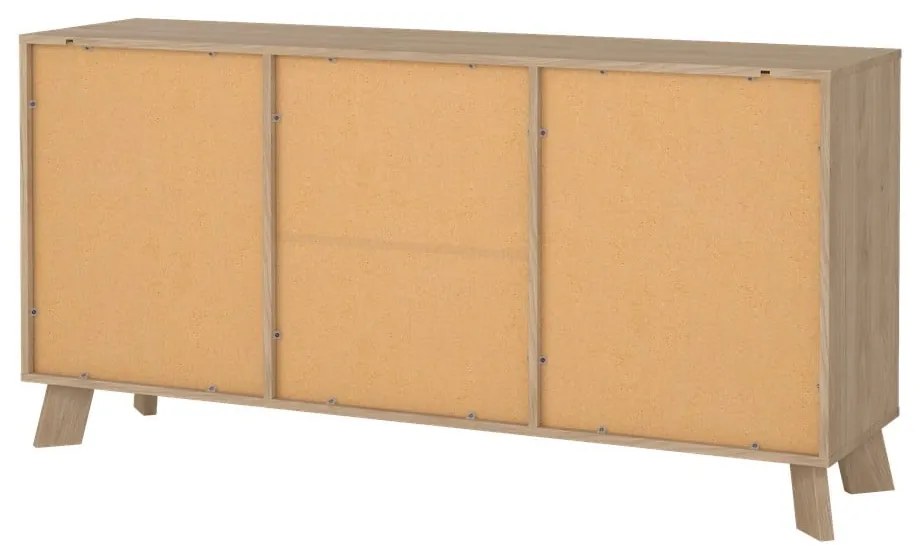 Biało-naturalna komoda w dekorze dębu 147x73x39 cm Ikast – Tvilum