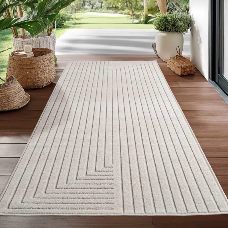 Dywan uniwersalny Nova 3D Geometria kremowy 240 cm x 340 cm