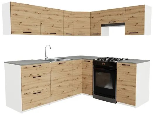 Meble narożne do kuchni dąb artisan E8-E52