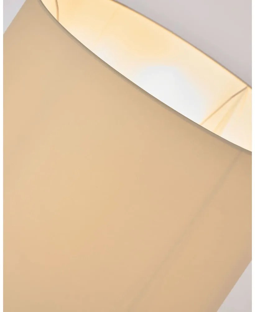Biało-brązowa lampa stojąca z tekstylnym kloszem (wysokość 175 cm) Powell – Kave Home