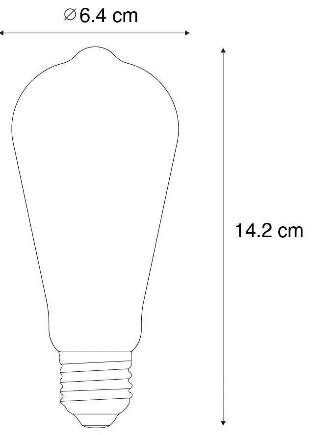 Zestaw 5 żarówek LED E27 ST64 z czujnikiem zmierzchu 4W 400 lm 2200K