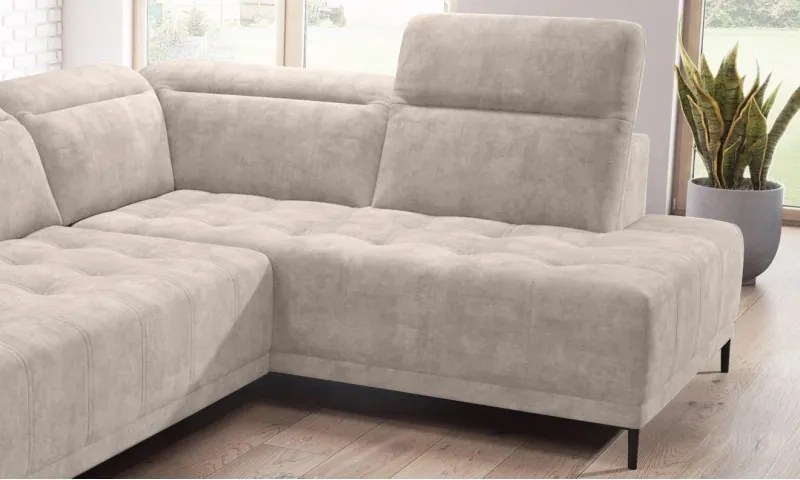 Narożnik FOCUS L z elektryczną regulacją w tkaninie SALVADOR 01 WERSAL