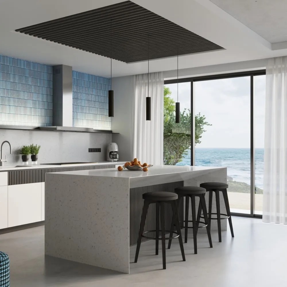 Czarna lampa wisząca Gleam – Sollux