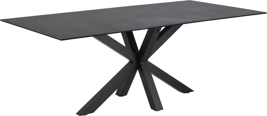 Czarny stół z ceramicznym blatem Heaven 200x100