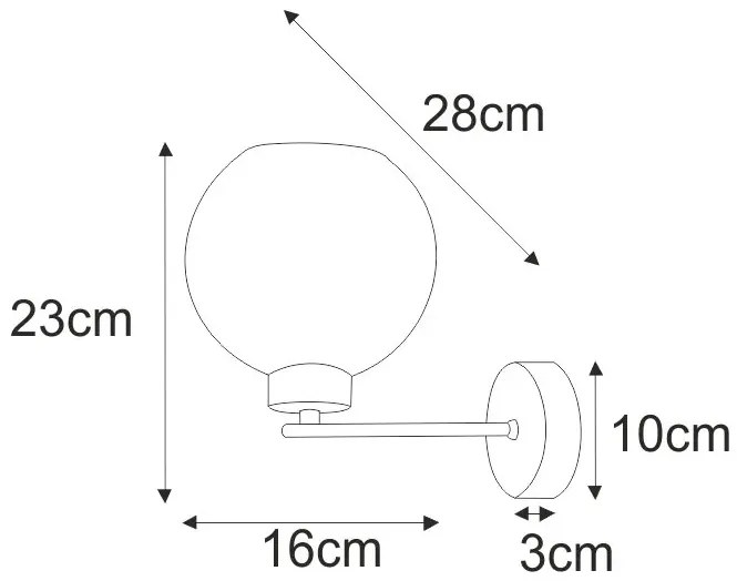 Szklany nowoczesny kinkiet - S820 Igedis 4X