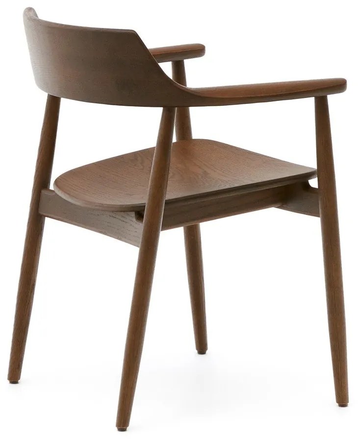 Brązowe krzesło z litego drewna dębowego Fondes – Kave Home