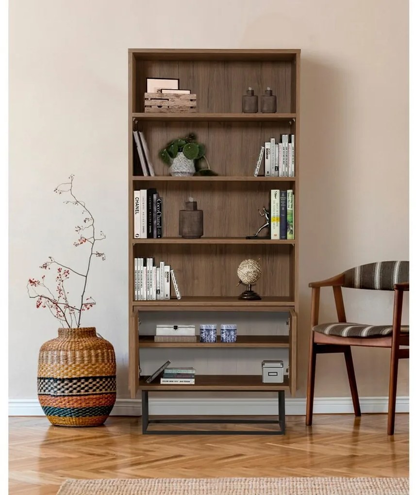 Biblioteczka Rea Black and Walnut