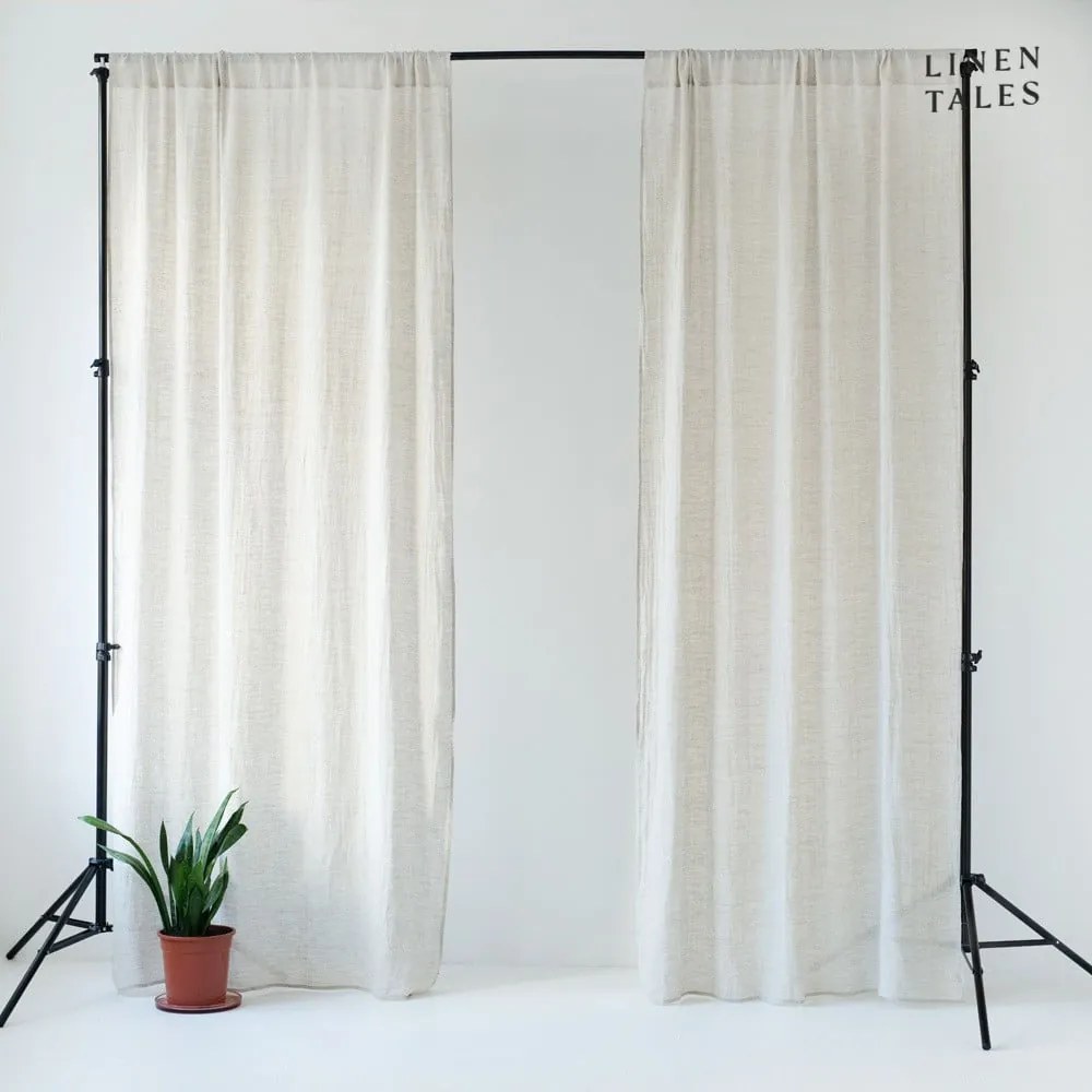 Kremowa firanka 130x300 cm Daytime – Linen Tales