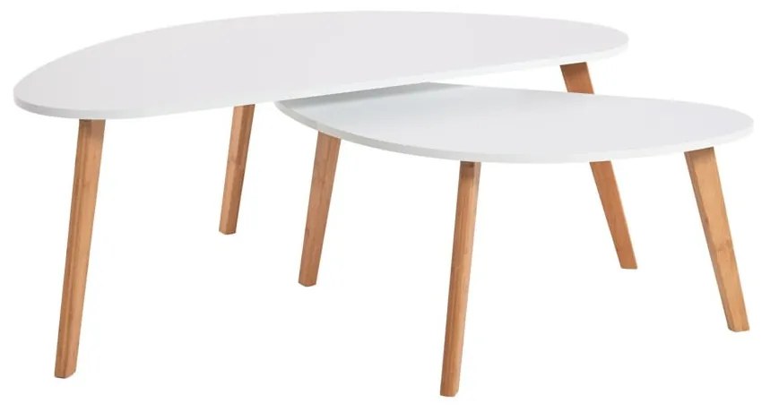 Biały stolik Bonami Essentials Skandinavian, dł. 84,5 cm